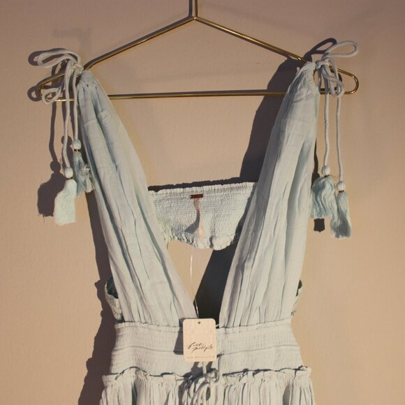 NWT Free People Santa Maria Maxi Dress, Sky, Women's L - Picture 4 of 6